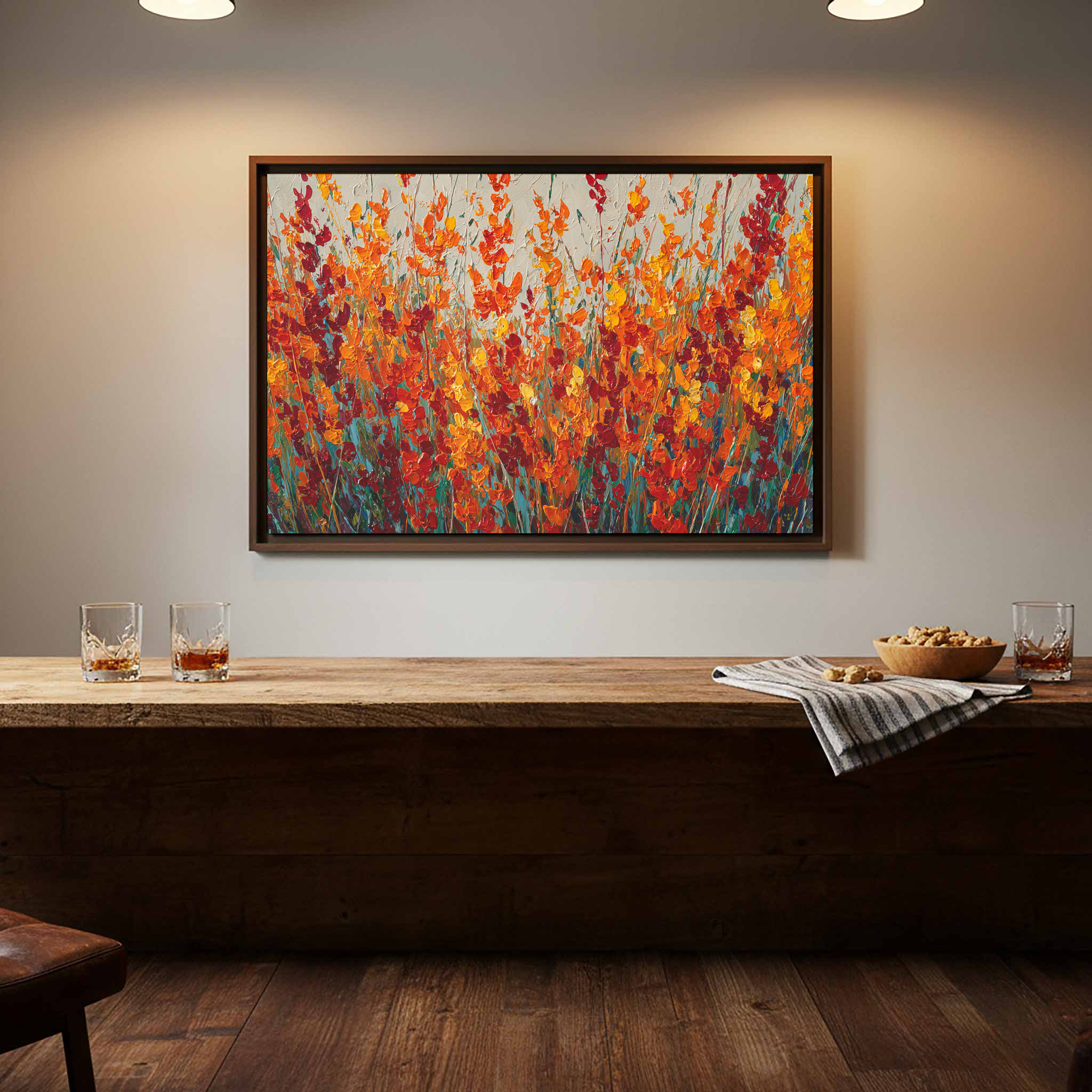 Fiery Wildflower Field - Image 4