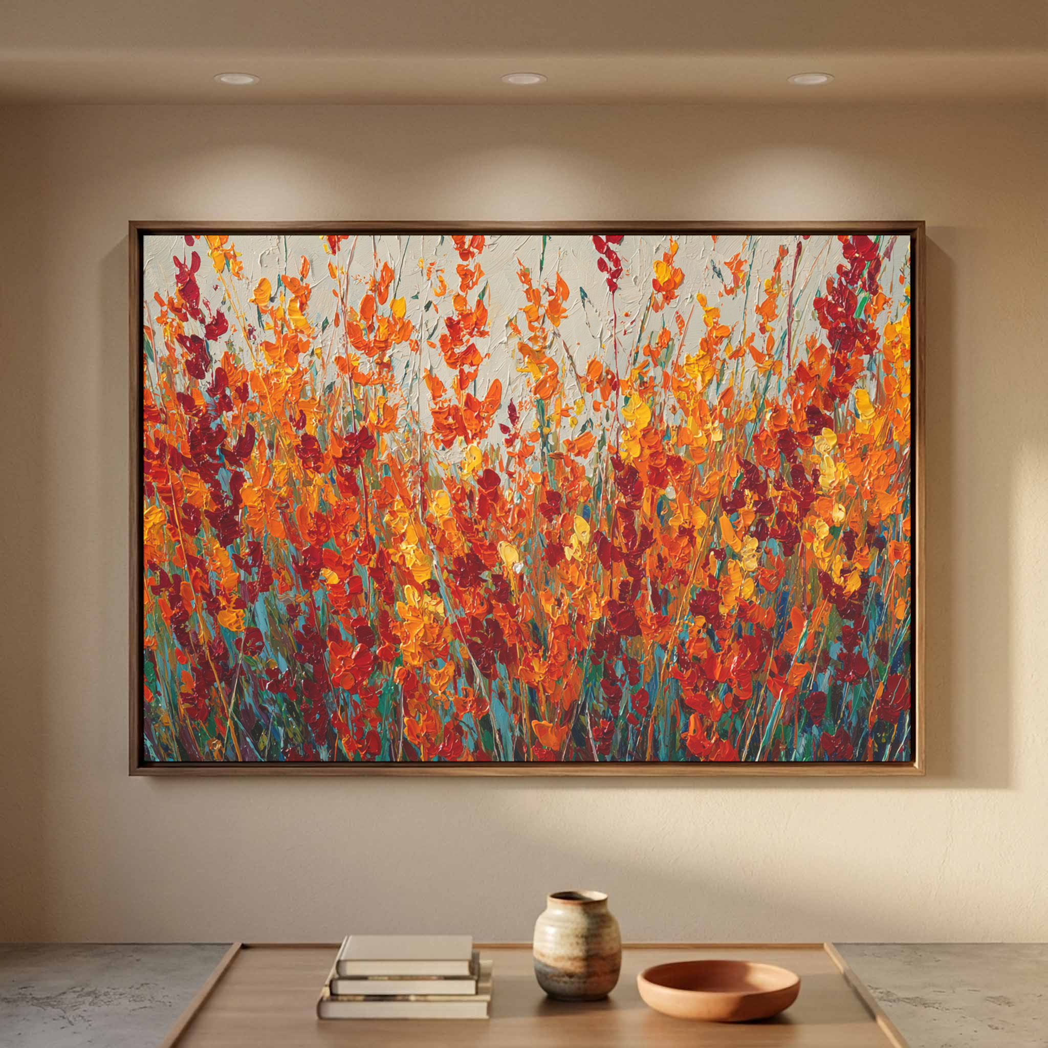 Fiery Wildflower Field