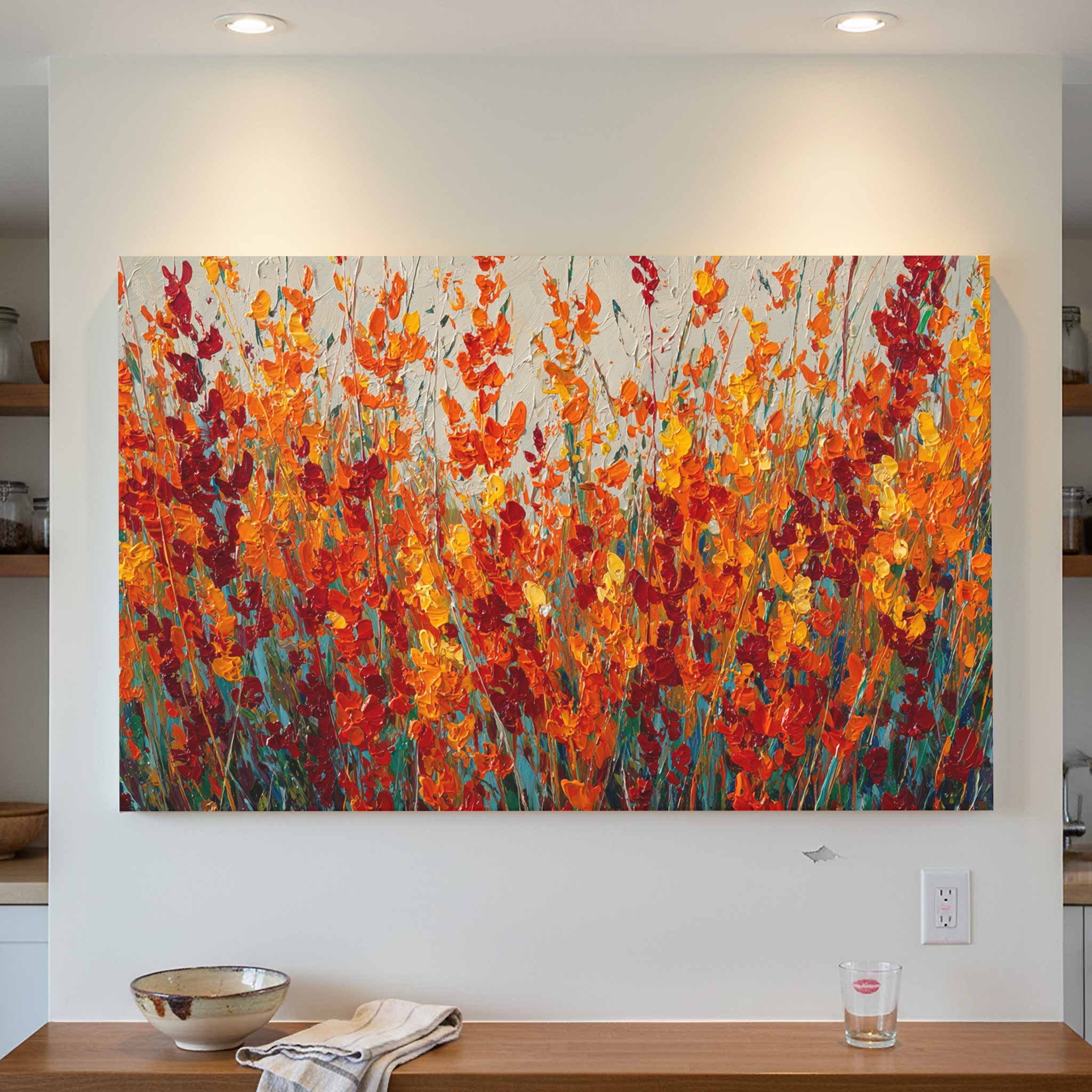 Fiery Wildflower Field - Image 3