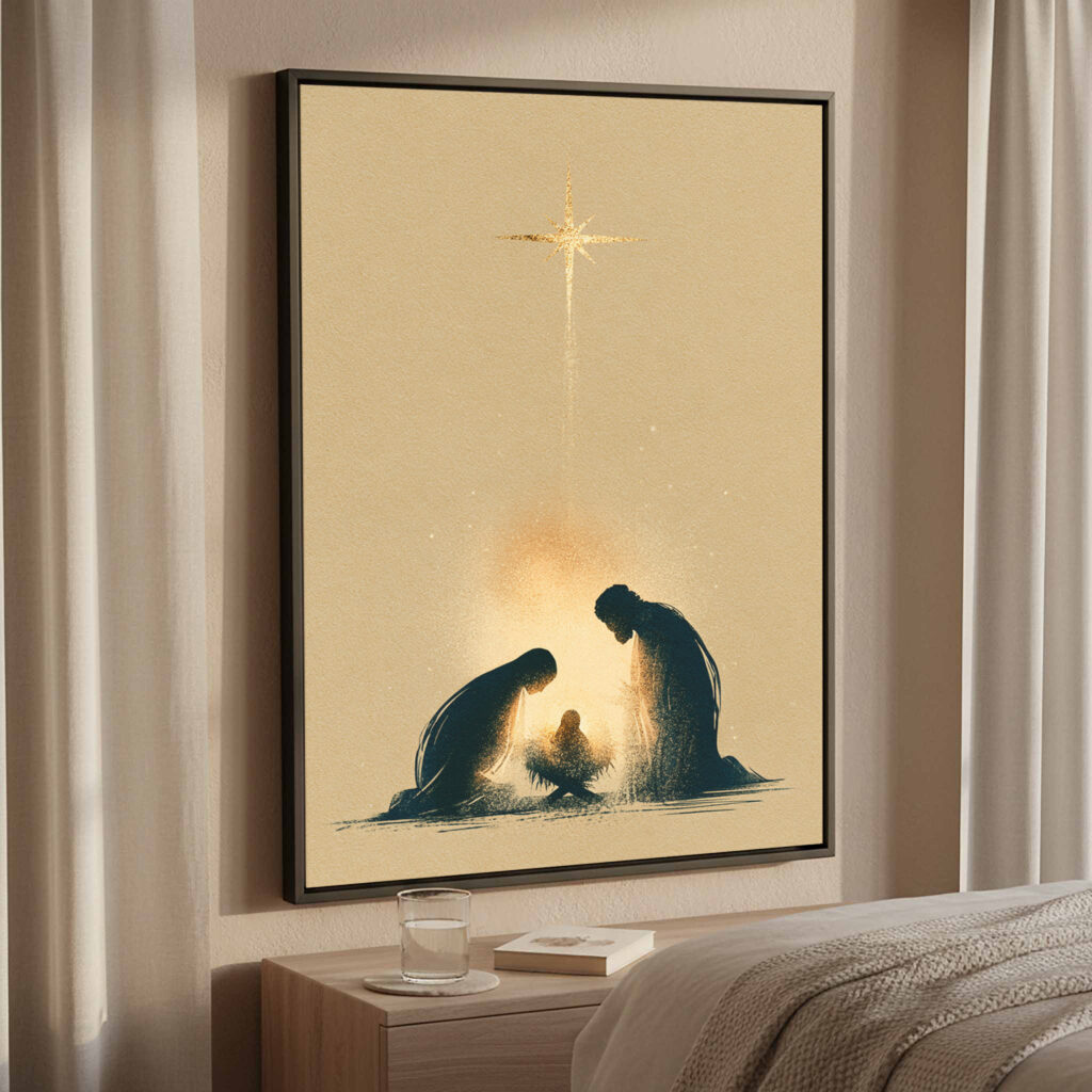 Minimalist Nativity Silhouette